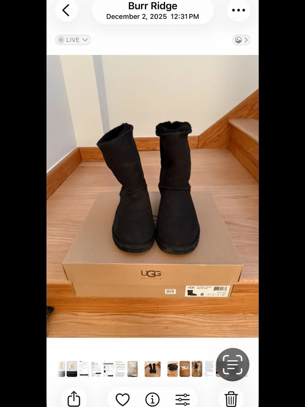 UGG Women's Mid-Calf Sheepskin Boots in Black